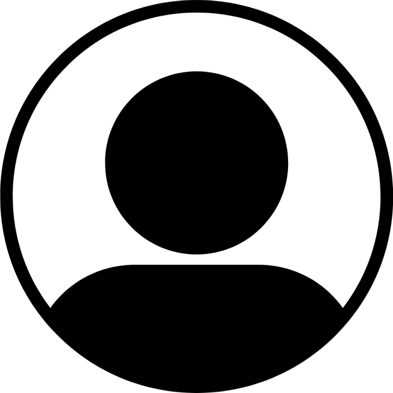 Schlichtes Symbol einer Person mit runder Kopf- und Körperkontur.