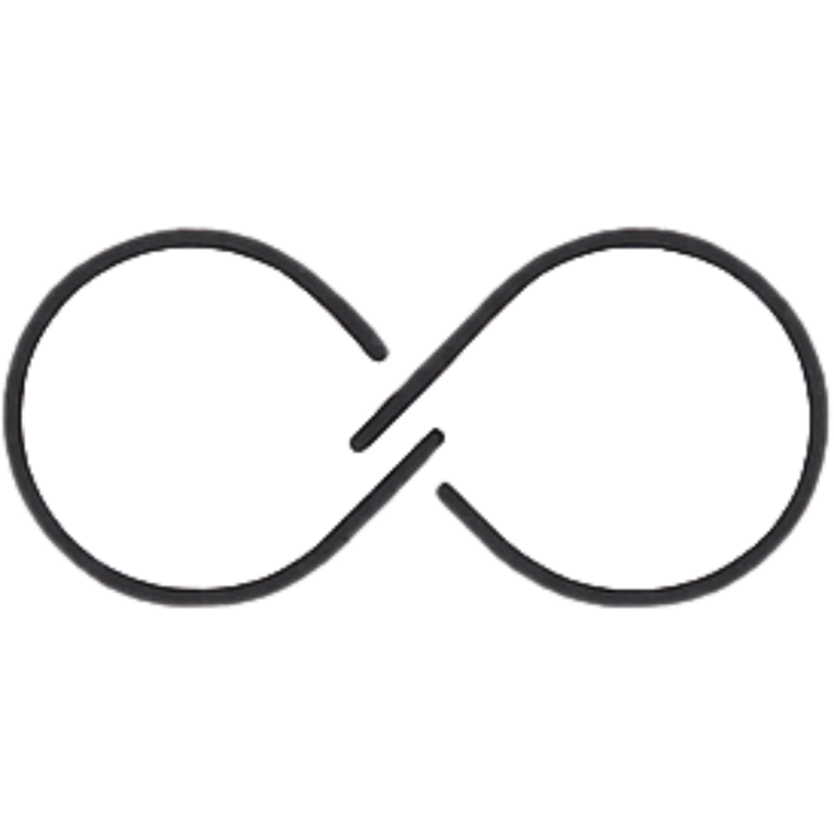 Zwei geschwungene Linien bilden das Symbol für Unendlichkeit.