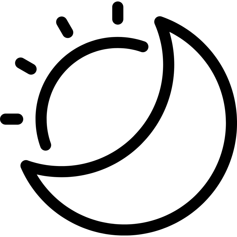 Sonnen- und Mondsymbol, das Tages- und Nachtzyklus darstellt.